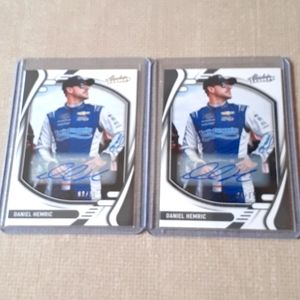 2 Daniel Hemric NASCAR Autographed Cards 9/10 24/25